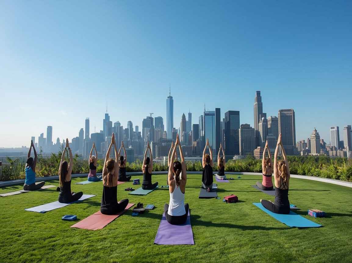 Morning yoga session