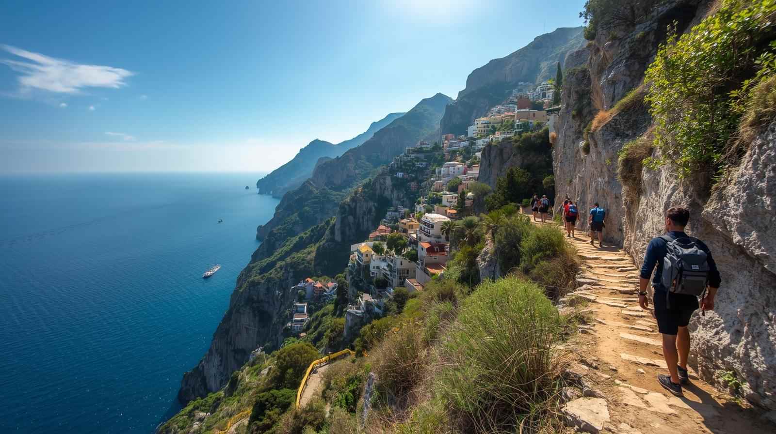 Path of the Gods hiking trail near Positano