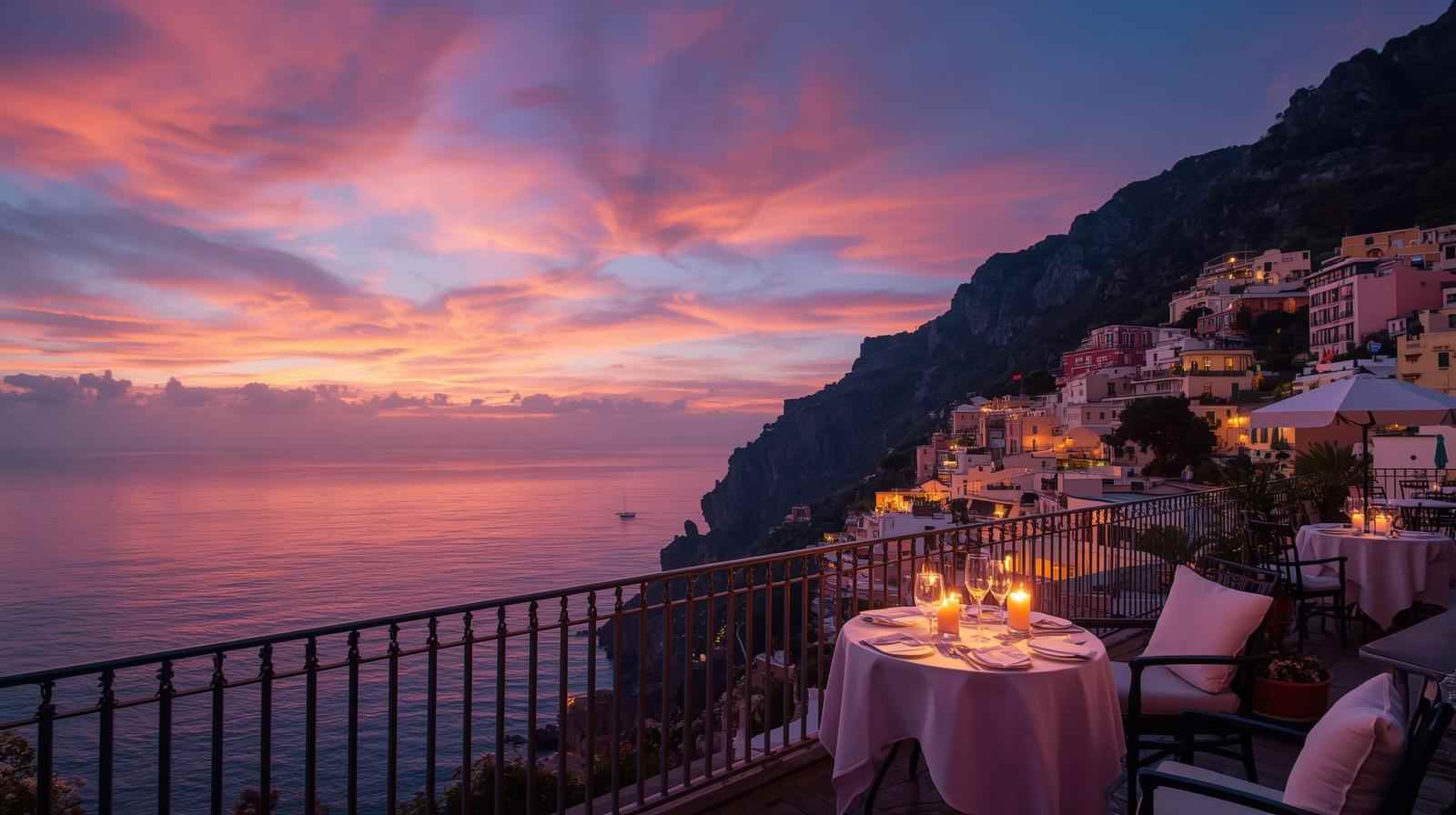 Romantic terrace in Positano