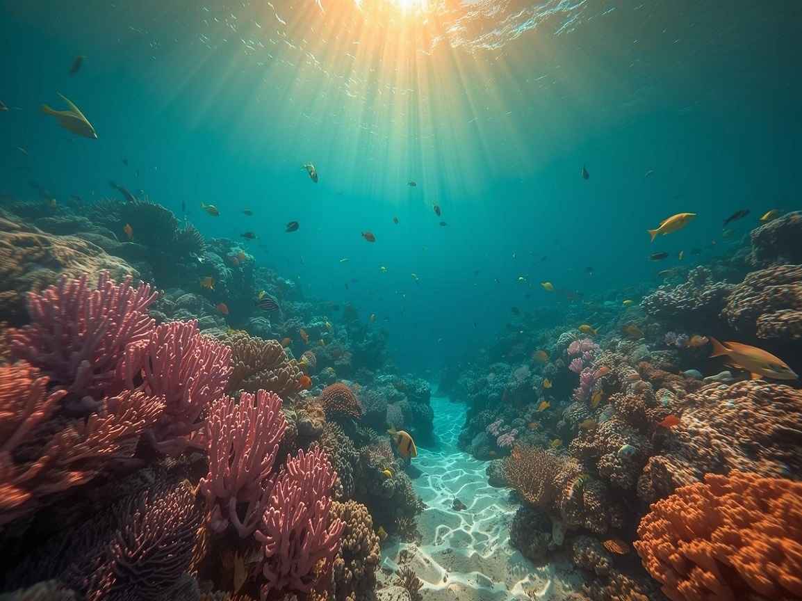 Underwater coral reef near Grand Turk Island