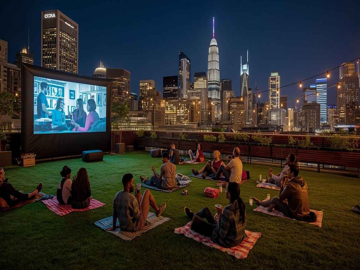 movie night at Cira Green