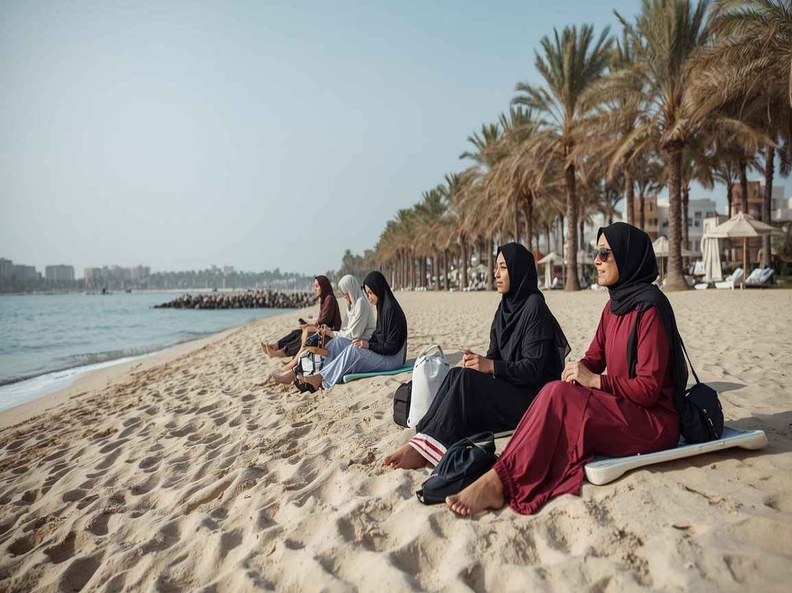 private beach day at Jumeirah Beach