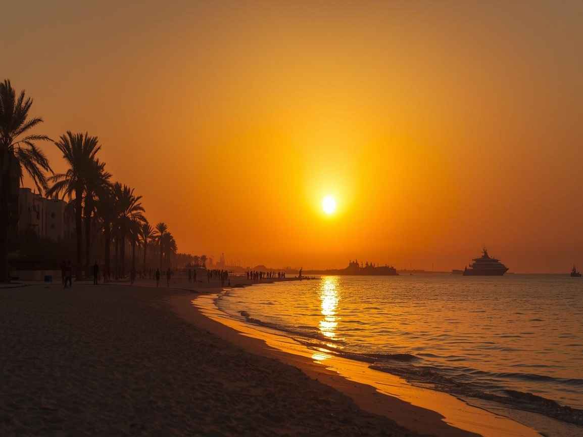 Sunset at Al Mamzar Beach